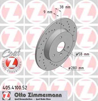 ZIMMERMANN 405410052 гальмівний диск