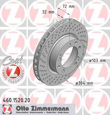 ZIMMERMANN 460152020 Тормозной диск
