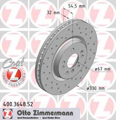 ZIMMERMANN 400364852 Тормозной диск