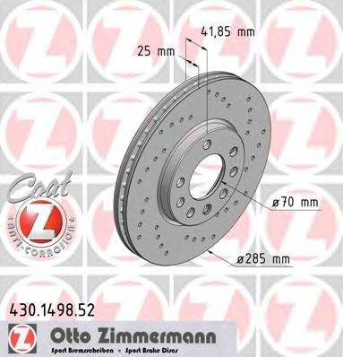 Тормозной диск ZIMMERMANN 430.1498.52
