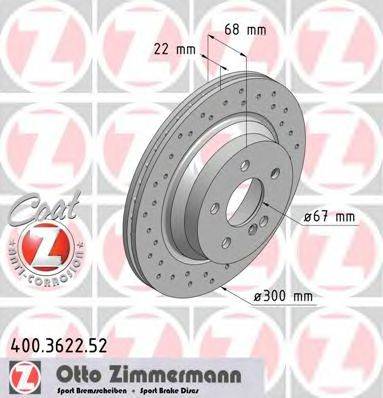 ZIMMERMANN 400362252 Тормозной диск
