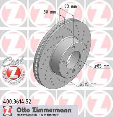 ZIMMERMANN 400361452 Тормозной диск