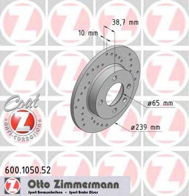 ZIMMERMANN 600105052 Тормозной диск