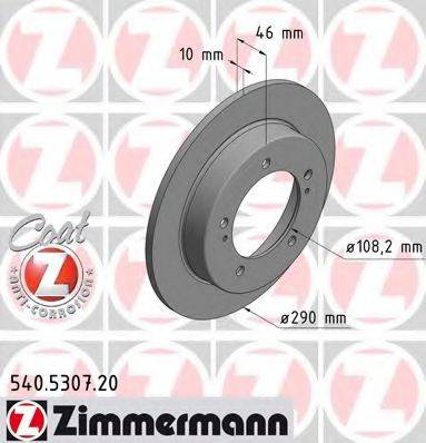 ZIMMERMANN 540530720 Тормозной диск
