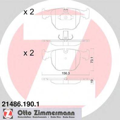 ZIMMERMANN 214861901 Комплект тормозных колодок, дисковый тормоз