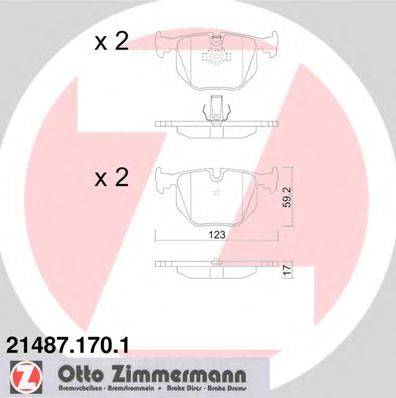 ZIMMERMANN 214871701 Комплект тормозных колодок, дисковый тормоз