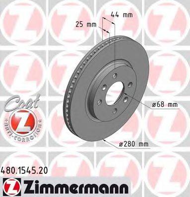 Тормозной диск ZIMMERMANN 480.1545.20
