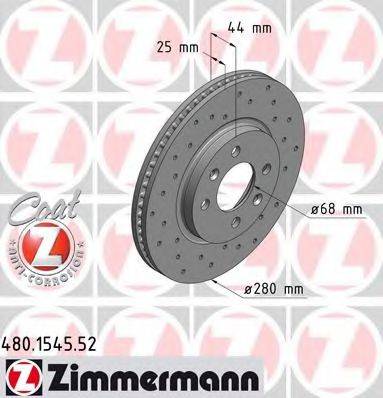 Тормозной диск ZIMMERMANN 480.1545.52