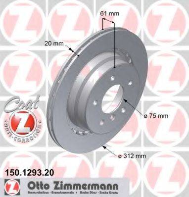 Тормозной диск ZIMMERMANN 150.1293.20