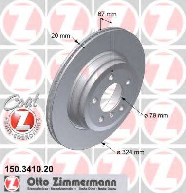 ZIMMERMANN 150341020 Тормозной диск