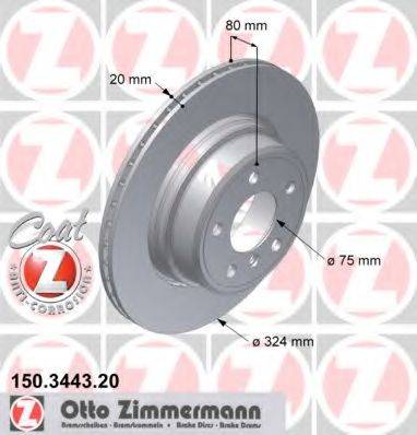 ZIMMERMANN 150344320 Тормозной диск