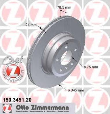ZIMMERMANN 150345120 Тормозной диск