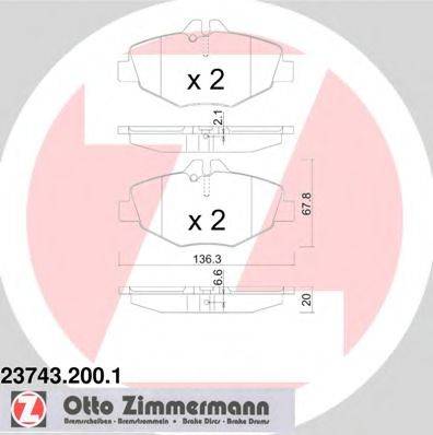 ZIMMERMANN 237432001 Комплект тормозных колодок, дисковый тормоз