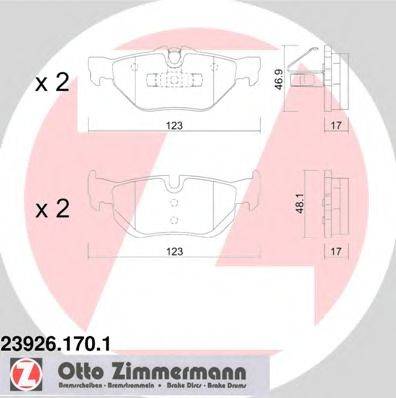 ZIMMERMANN 239261701 Комплект тормозных колодок, дисковый тормоз