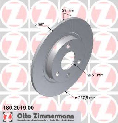 ZIMMERMANN 180201900 Тормозной диск