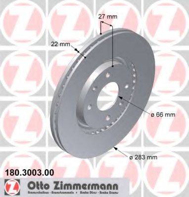 ZIMMERMANN 180300300 Тормозной диск