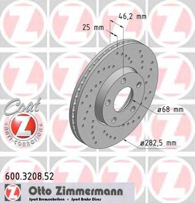 ZIMMERMANN 600320852 гальмівний диск