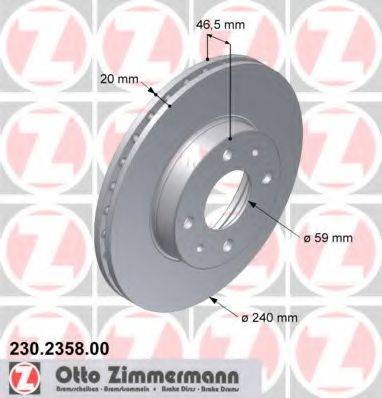 Тормозной диск ZIMMERMANN 230.2358.00