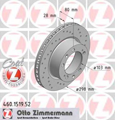 ZIMMERMANN 460151952 Тормозной диск