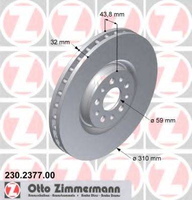 ZIMMERMANN 230237700 Тормозной диск