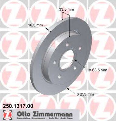ZIMMERMANN 250131700 Тормозной диск