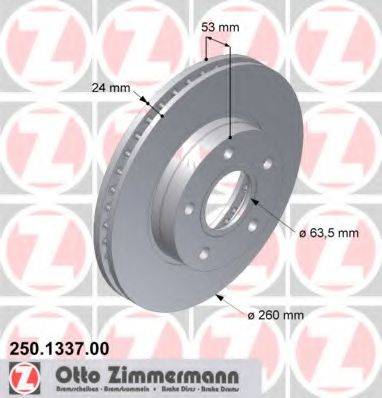 ZIMMERMANN 250133700 гальмівний диск