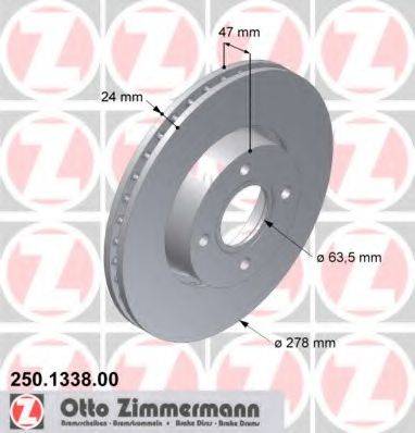 ZIMMERMANN 250133800 Тормозной диск