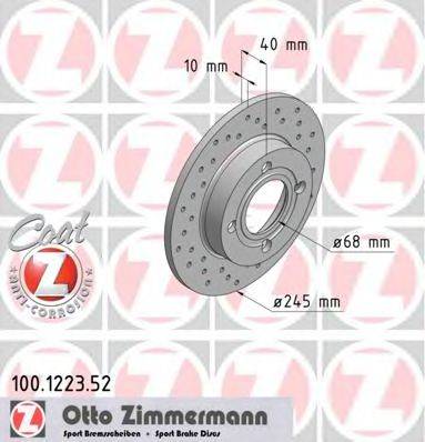 гальмівний диск ZIMMERMANN 100.1223.52