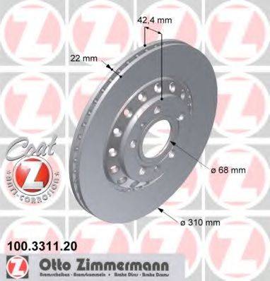 ZIMMERMANN 100331120 гальмівний диск