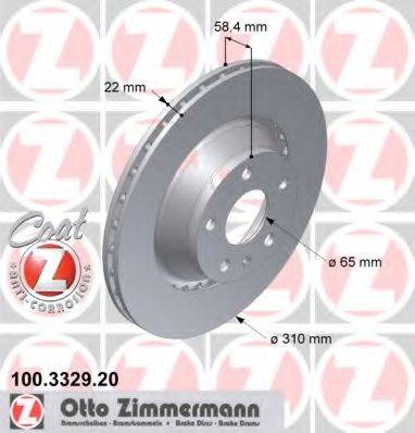 Тормозной диск ZIMMERMANN 100.3329.20