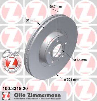 ZIMMERMANN 100331820 гальмівний диск