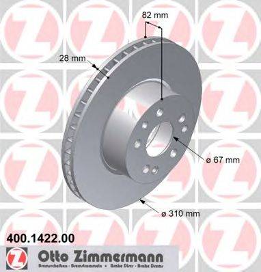 ZIMMERMANN 400142200 Тормозной диск
