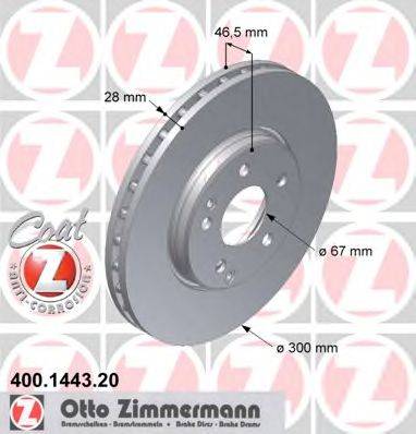 ZIMMERMANN 400144320 Тормозной диск