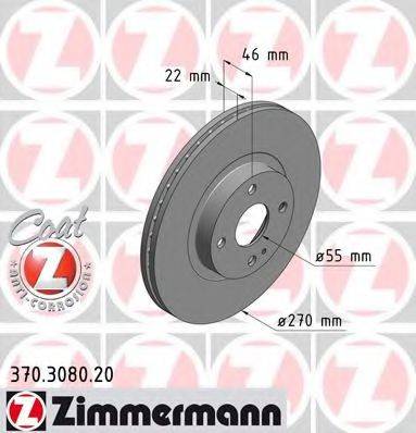 ZIMMERMANN 370308020 гальмівний диск