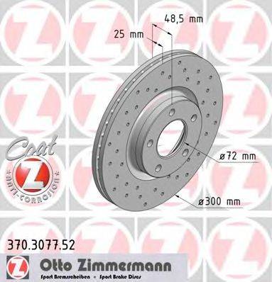 ZIMMERMANN 370307752 Тормозной диск