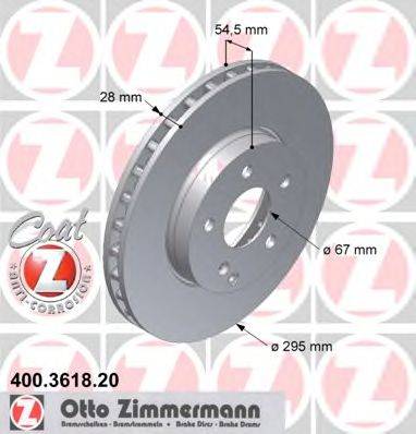 ZIMMERMANN 400361820 Тормозной диск