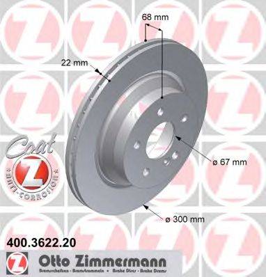 ZIMMERMANN 400362220 Тормозной диск