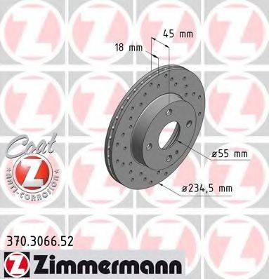 Тормозной диск ZIMMERMANN 370.3066.52
