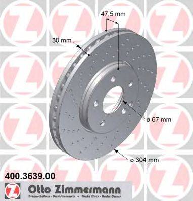ZIMMERMANN 400363900 Тормозной диск