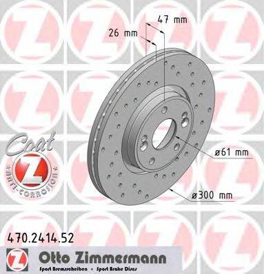 ZIMMERMANN 470241452 Тормозной диск
