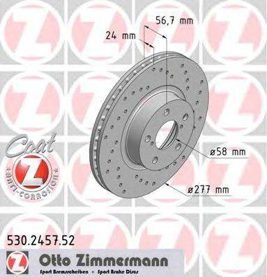 ZIMMERMANN 530245752 Тормозной диск