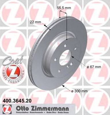 ZIMMERMANN 400364520 Тормозной диск