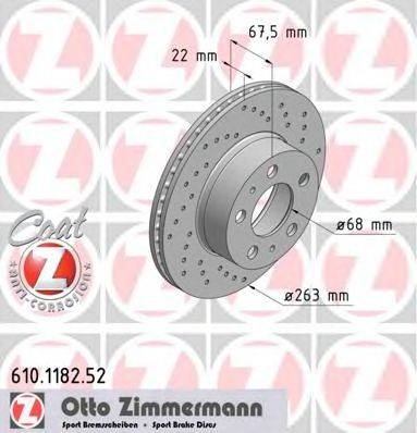 ZIMMERMANN 610118252 Тормозной диск