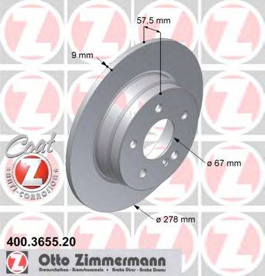 ZIMMERMANN 400365520 Тормозной диск