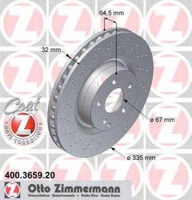 ZIMMERMANN 400365920 Тормозной диск