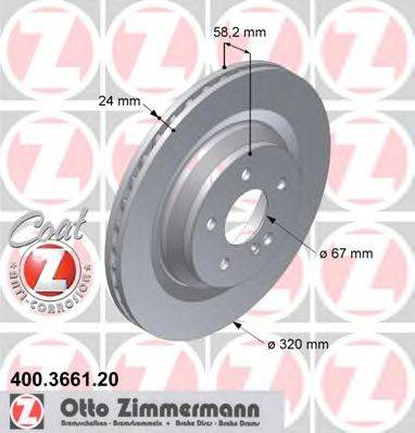 ZIMMERMANN 400366120 гальмівний диск