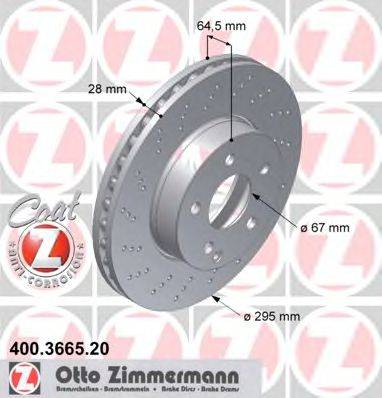 ZIMMERMANN 400366520 Тормозной диск