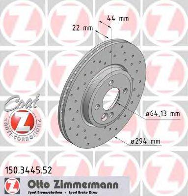 Тормозной диск ZIMMERMANN 150.3445.52