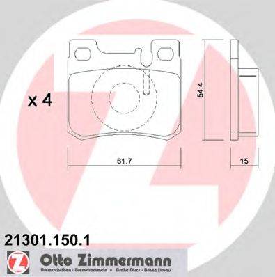 ZIMMERMANN 213011501 Комплект тормозных колодок, дисковый тормоз