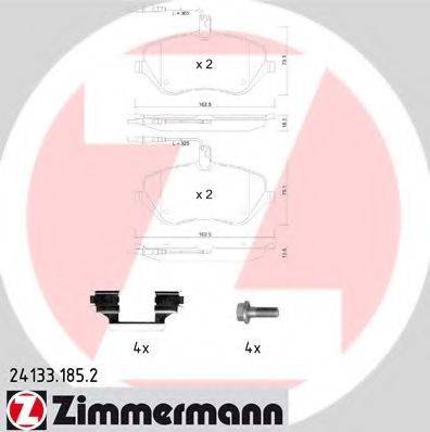ZIMMERMANN 241331852 Комплект тормозных колодок, дисковый тормоз